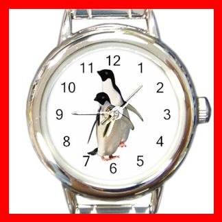 PENGUINS Birds Round Italian Charm Wrist Watch 517