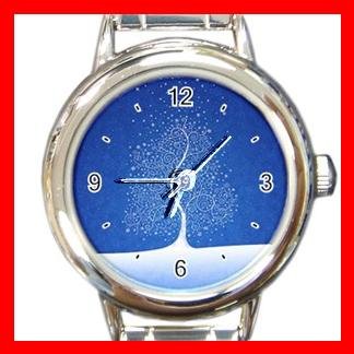 Snow Flakes from Trees Round Italian Charm Wrist Watch 521