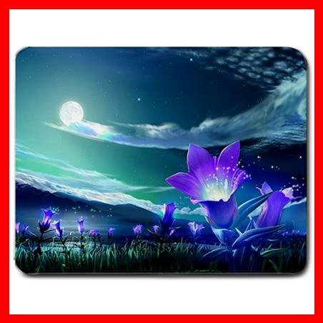 Purple Flowers Flower Nature Mouse Pad MousePad Mat 019