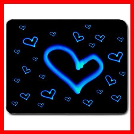 Blue Love Heart Cool Hobby Mouse Pad MousePad Mat 023