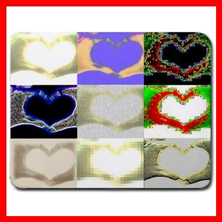 Hearts Collage Art Love Fun Mouse Pad MousePad Mat 037