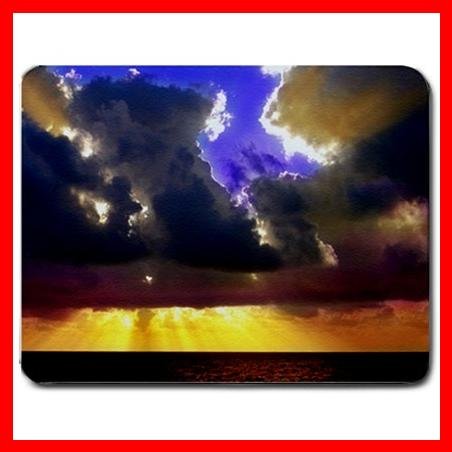 Blue Sky Cloudy Sunshine Fun Mouse Pad MousePad Mat 067