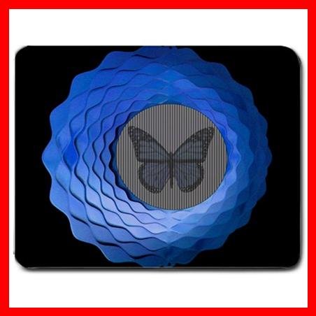 Animated Butterfly Blue Fun Mouse Pad MousePad Mat 079