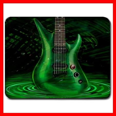 Green Guitar Music Hobby Fun Mouse Pad MousePad Mat 091