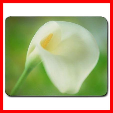 Calla Lily Pure White Flower Mouse Pad MousePad Mat 121
