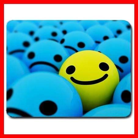 3D Smiles Blue Yellow Faces Mouse Pad MousePad Mat 131