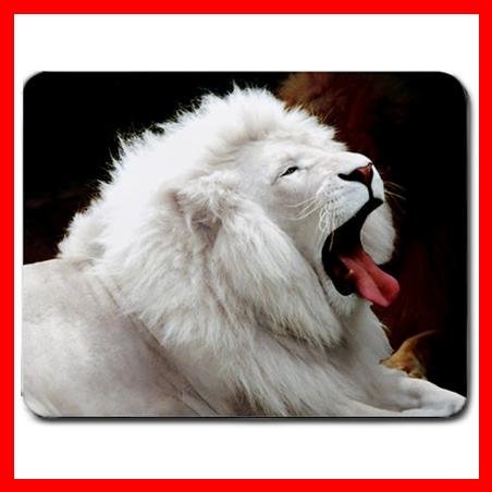 White Lion Wild Animal Hobby Mouse Pad MousePad Mat 166
