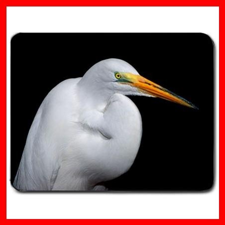 White Heron Bird Fly Hobby Mouse Pad MousePad Mat 168
