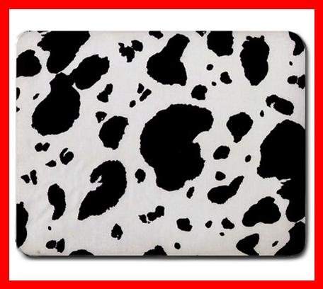 Black Cow Print Animal Hobby Mouse Pad MousePad Mat 191