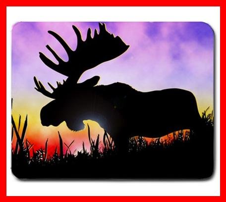 Moose At Sunrise Wildlife Mouse Mouse Pad MousePad Mat 207