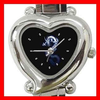 Blue Dragon Myth Fantasy Italian Charm Wrist Watch 004