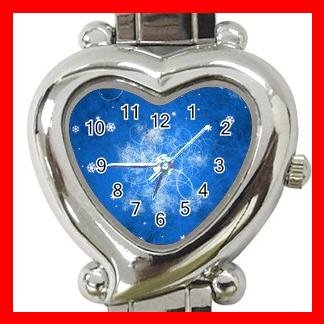 Blue Snow Flake Chistmas Italian Charm Wrist Watch 008