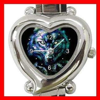 Wild Wolves black Animal Hobby Italian Charm Wrist Watch 012