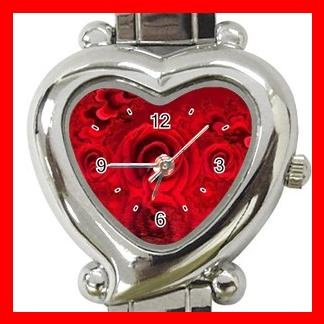 Fractal Red Rose Hobby Italian Charm Wrist Watch 017