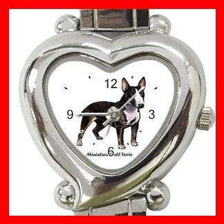 Miniature Bull Terrie Dog Pet Hobby Italian Charm Wrist Watch 026