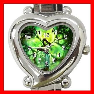Green Butterflies Fly Hobby Italian Charm Wrist Watch 041