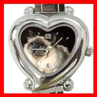 I Love Birman Cat Kitty Pet Italian Charm Wrist Watch 042