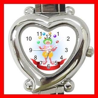 CLOWN JUGGLER JUGGLING CIRCUS FUN Italian Charm Wrist Watch 043