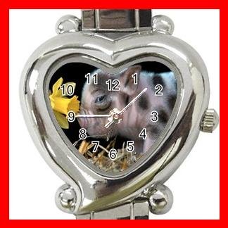 Cute Pig Pet Animal Hobby Italian Charm Wrist Watch 056
