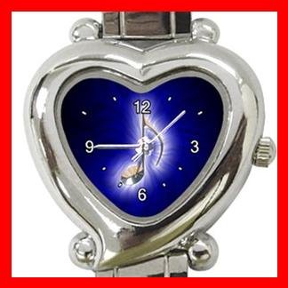 Blue Music Note Magic Fun Italian Charm Wrist Watch 096