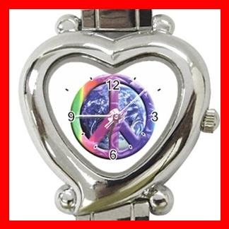 Rainbow Earth Peace Italian Charm Wrist Watch 102