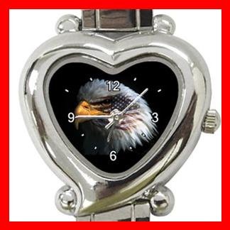 Eagle Eye American Flag Italian Charm Wrist Watch 111