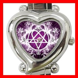 Pink Heartagram Heart Italian Charm Wrist Watch 122