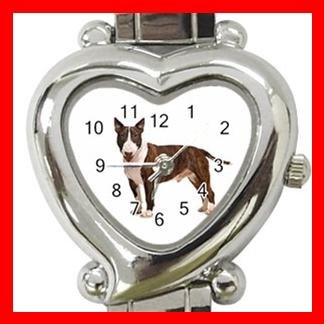 Bull Terrier Pet Dog Animal Heart Italian Charm Wrist Watch 123