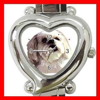 Lhasa Apso Dog Pet Animal Heart Italian Charm Wrist Watch 126