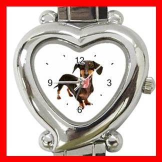 Dachshund Dog Pet Animal Heart Italian Charm Wrist Watch 132