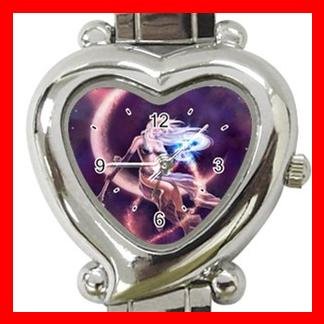Purple Moon Fantasy Myth Heart Italian Charm Wrist Watch 143