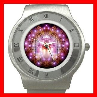 WICCAN PENTACLE Stainless Steel Wrist Watch Unisex 002