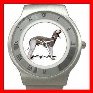 Bedlington Terrier Dog Pet Animal Stainless Steel Wrist Watch Unisex 005