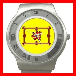 Old Scottish Rampant Lion Flag Stainless Steel Wrist Watch Unisex 016