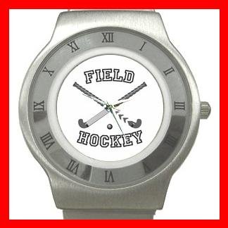 Field Hockey Sports Game Stainless Steel Wrist Watch Unisex 022