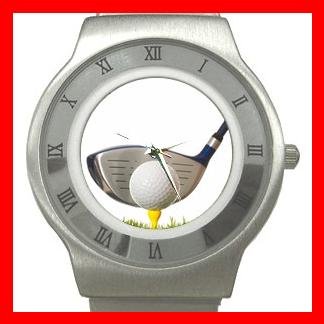 Golf Hit Sports Game Stainless Steel Wrist Watch Unisex 027