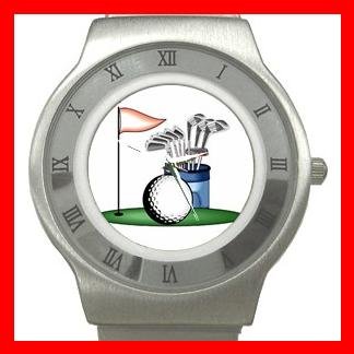 Golf Sports Game Stainless Steel Wrist Watch Unisex 031