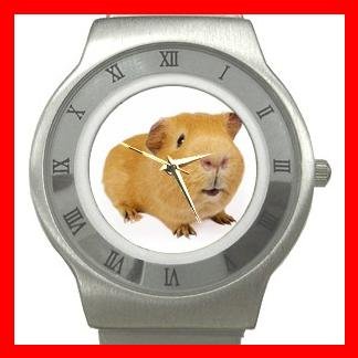 Cute Guinea Pig Pet Stainless Steel Wrist Watch Unisex 043
