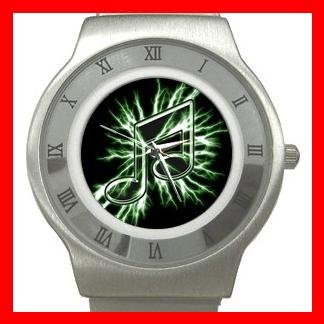 MUSIC NOTE Light Cool Hobby Stainless Steel Wrist Watch Unisex 052