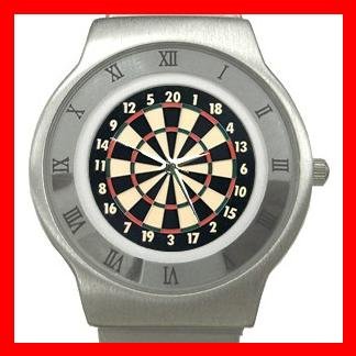 Dart Board Game Stainless Steel Wrist Watch Unisex 054