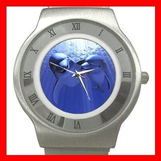 Dolphin Lovers Animal Stainless Steel Wrist Watch Unisex 056