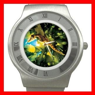 Big Belly Sea Horse Stainless Steel Wrist Watch Unisex 059
