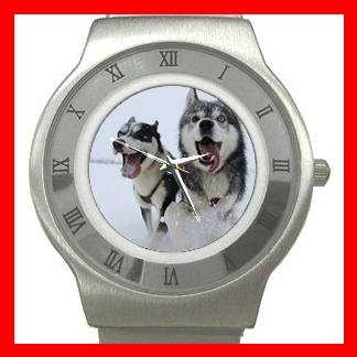 SIBERIAN HUSKY Dog Animal Stainless Steel Wrist Watch Unisex 061