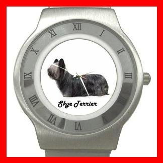 Skye Terrier Pet Dog Animal Stainless Steel Wrist Watch Unisex 066