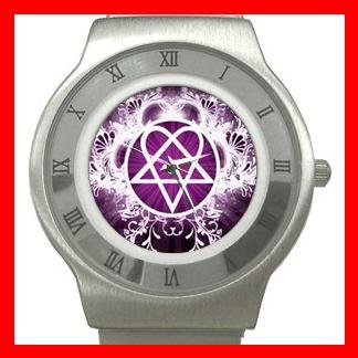 Pink Heartagram Hobby Fun Stainless Steel Wrist Watch Unisex 070