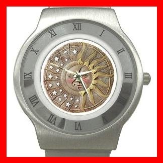 CELESTIAL SUN & MOON Stainless Steel Wrist Watch Unisex 081