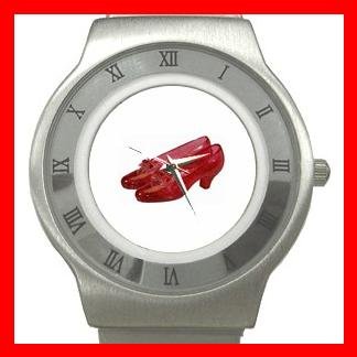 Wizard of Oz Ruby Slipper Stainless Steel Wrist Watch Unisex 095