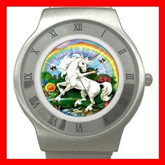 Unicorn Rainbow Myth Fantasy Stainless Steel Wrist Watch Unisex 097