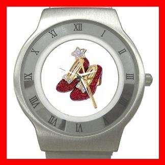 Wizard of Oz Ruby Slipper Stainless Steel Wrist Watch Unisex 128