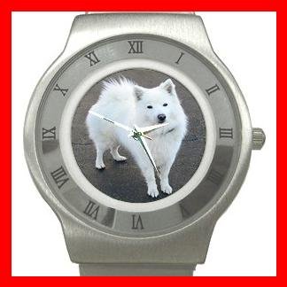 AmericanEskimo Dog Pet Animal Stainless Steel Wrist Watch Unisex 130